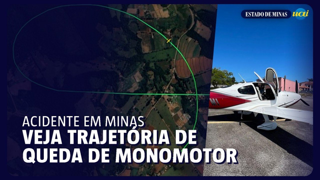 Veja trajetória do avião que caiu em Mateus Leme