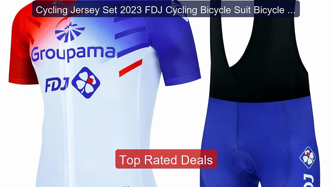 Cycling Jersey Set 2023 FDJ Cycling Bicycle Sui...
