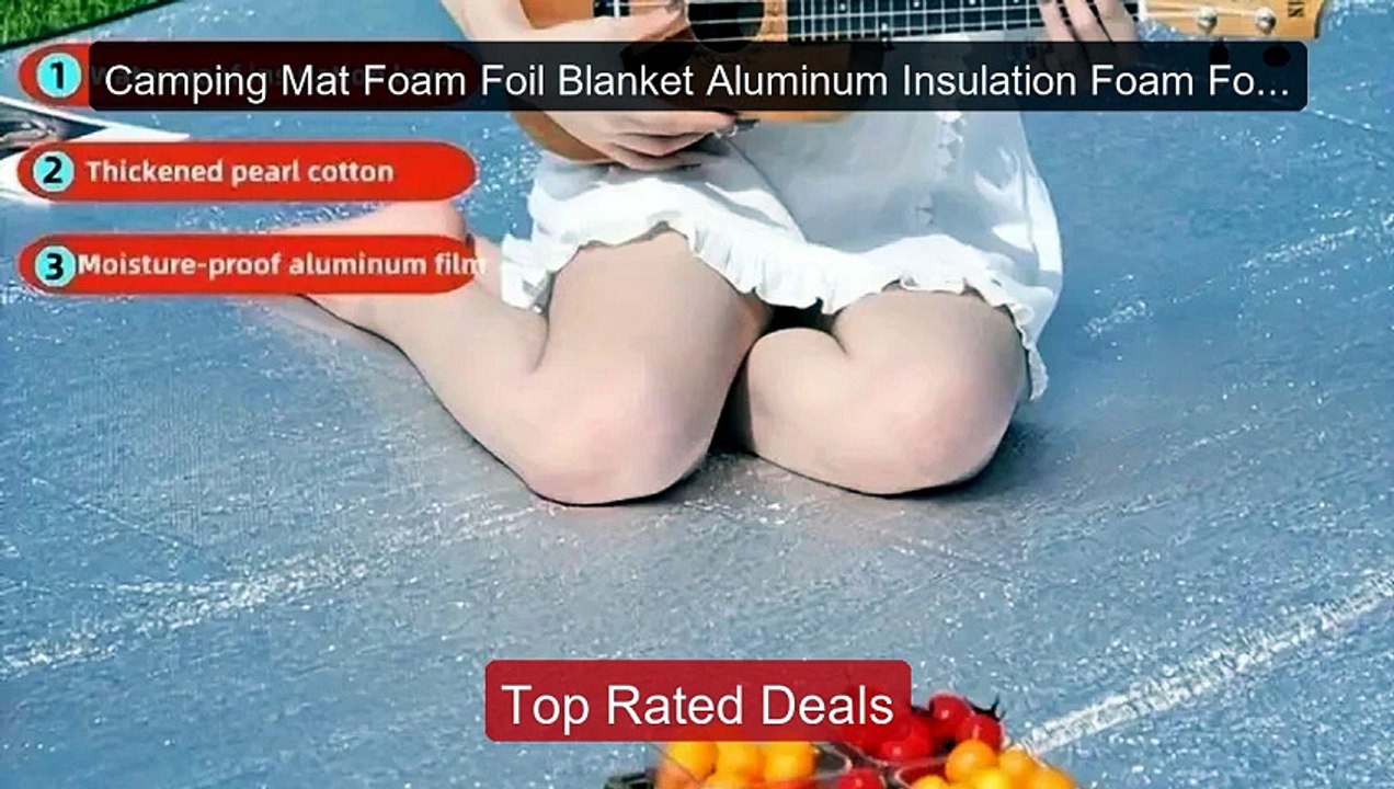 Camping Mat Foam Foil Blanket Aluminum Insulati...
