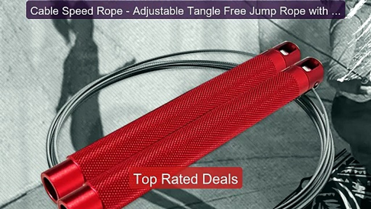Cable Speed Rope - Adjustable Tangle Free Jump...