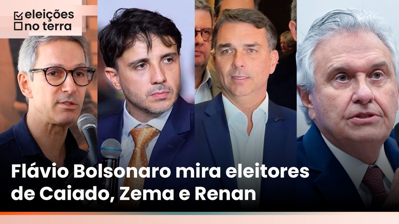 Flávio Bolsonaro mira eleitores de Caiado, Zema e Renan: ‘Não são meus adversários’