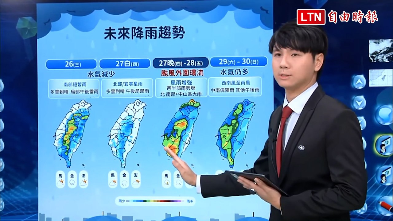 沙德爾路徑確定北修「威脅降低」！週四晚到週五全台有雨
