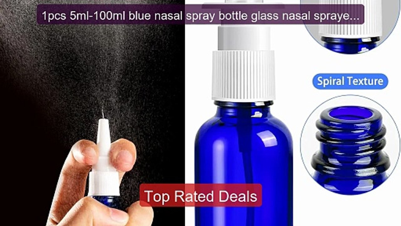 1pcs 5ml-100ml blue nasal spray bottle glass na...