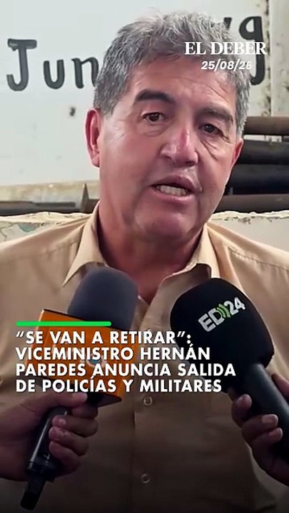 “Se van a retirar”: Viceministro hernán  Paredes anuncia salida de policías y militares