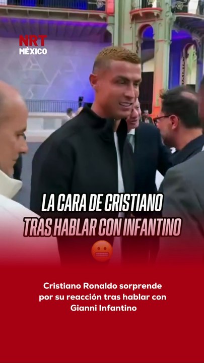 Cristiano Ronaldo sorprende por su reacción tras hablar con Gianni Infantino