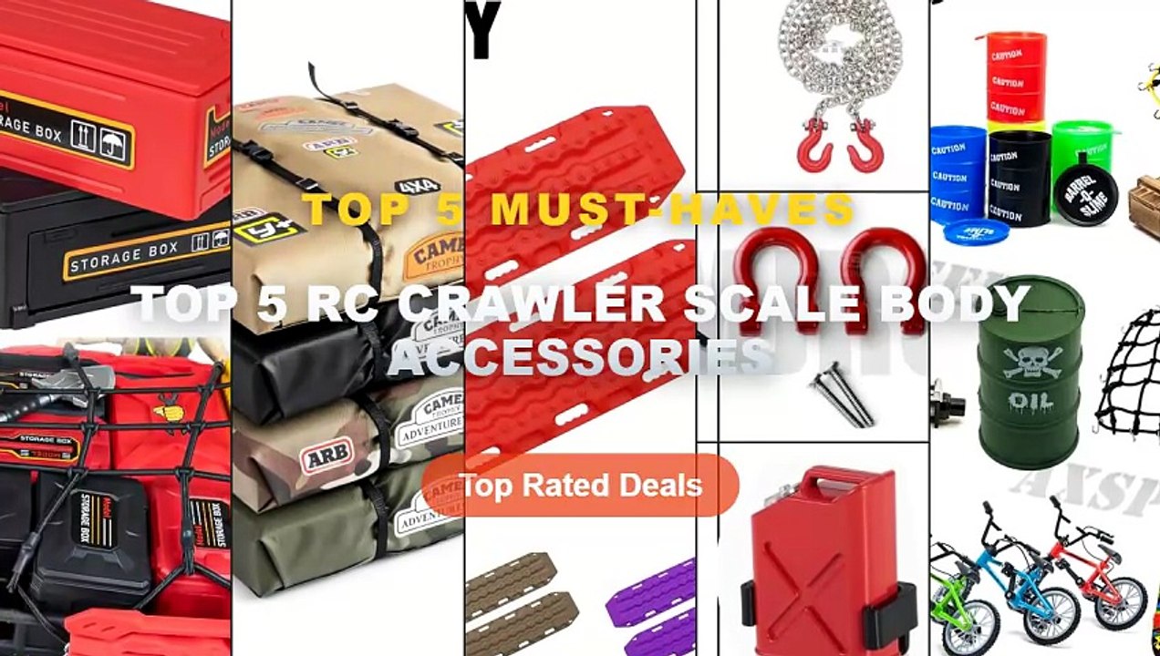 Amazing Top 5 RC Crawler Scale Body Accessories You Need To See - 1:10 Scale Accessories Simulated Decoration Tools Shov...