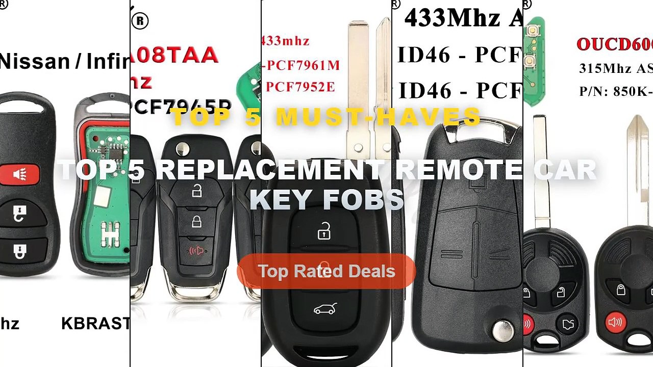 Top 5 Best Top 5 Replacement Remote Car Key Fobs (Must Have!) - jingyuqin 315/433Mhz Remote Car Key Fob For Ford C Max E...