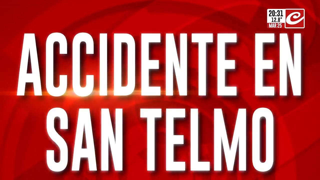 Accidente en San Telmo: remolque se desenganchó y terminó incrustrado en una pared