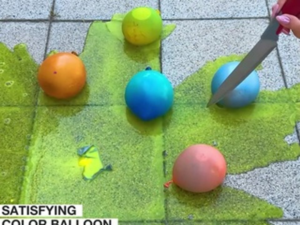 Colorful balloon popping explosion fun 🎈