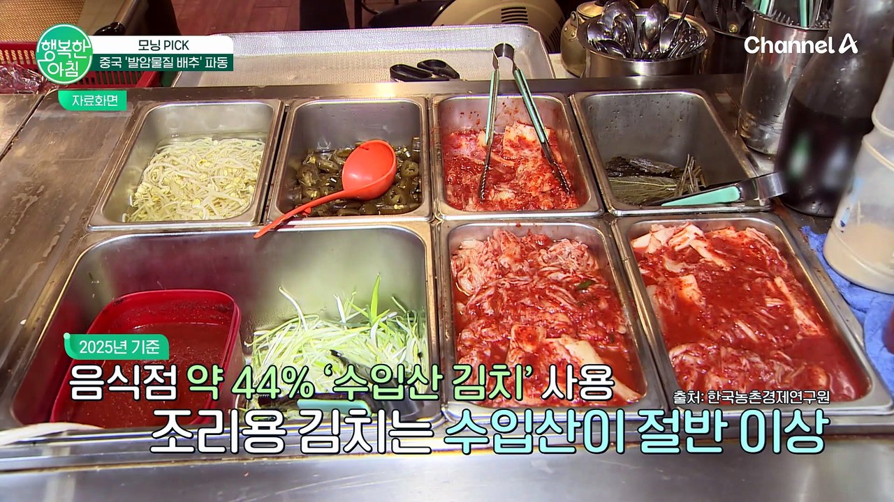 1급 발암물질 범벅 중국산 배추! 식당 김치 비상