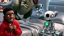 Travion Drudeau Tries to Intimidate the Dinosaur… But Ends Up Cowering! 🦖😂