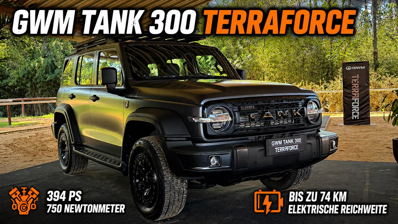 2026 GWM Tank 300 TerraForce: Plug-in-Hybrid mit 750 Newtonmetern