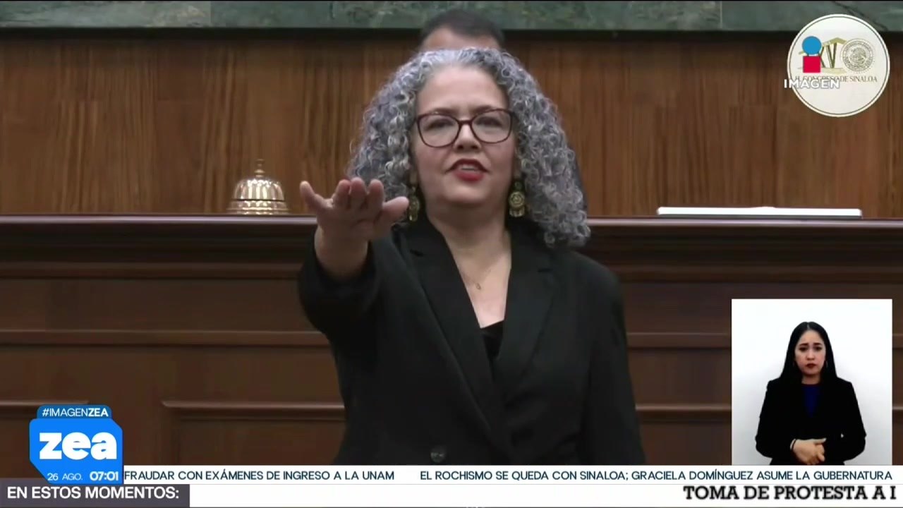 Graciela Domínguez Nava rinde protesta como gobernadora interina de Sinaloa