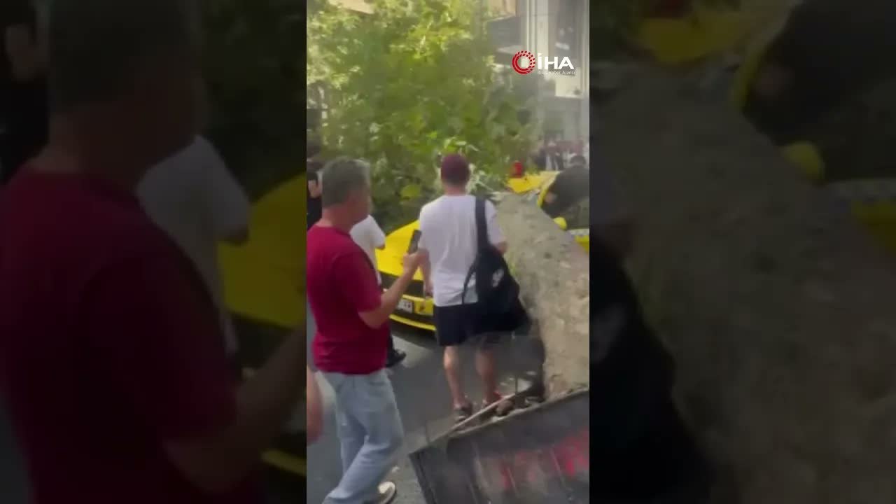 Nişantaşı’nda korkutan anlar: Çınar ağacı araçların üzerine devrildi!