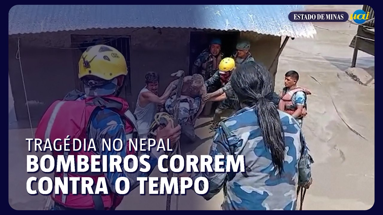 Bombeiros resgatam isolados por deslizamento no Nepal e Tibete