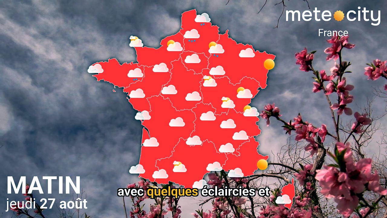 Bulletin météo France du jeudi 27 août 2026