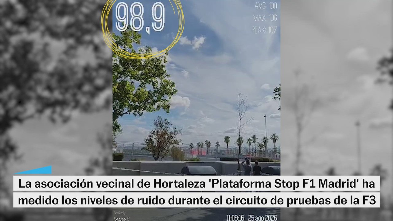 Los vecinos de la Hortaleza miden los niveles de ruido de las pruebas de la F3