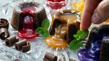 🍫💎 Crystal Rainbow Lava Cake Feast 🌈❤️ | 4 Magical Molten Cakes ASMR