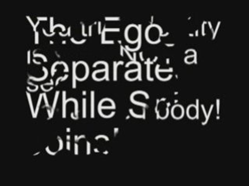 You true identity is spirit NOT a seemingly separated self!