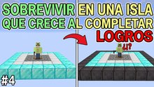 #4 ¡Sobrevive en una isla que se expande con cada logro en Minecraft! Isla de netherite