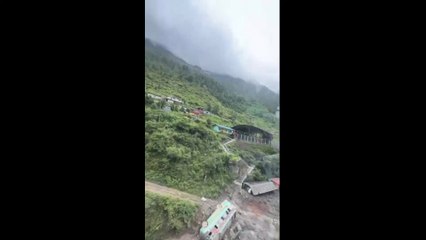 Mud scars Nepal's Rasuwa district after floods