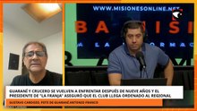 Guaraní y Crucero se enfrentan y el presidente de La Franja habló de la situación del club