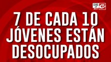 7 de cada 10 jóvenes están desocupados: 1 de cada 5 no estudia ni trabaja