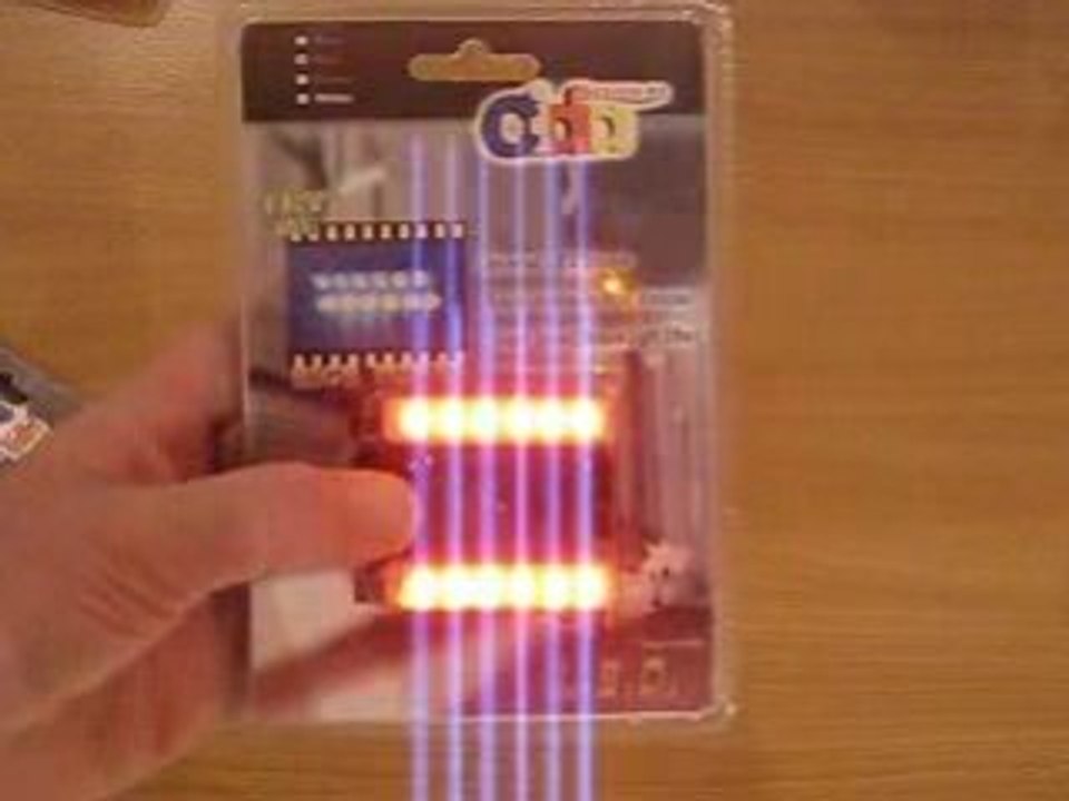 Strobe rouge dans emballage