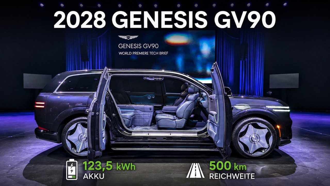2028 genesis gv90: 500 km reichweite und luxus-technik