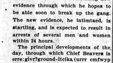 Saturday, 12th July 1913 Dragnet for ‘Slavers’ Is Set