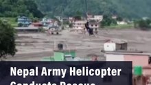 Nepal Army Helicopter Conducts Rescue Operations