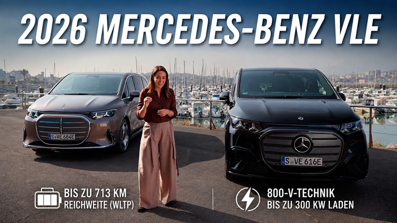 2026 Mercedes-Benz VLE: 713 km Reichweite und 800-Volt-Technik