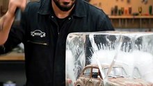 Restoring a Car Found Frozen Inside a Massive Block of Ice