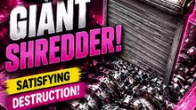 GIANT SHREDDER vs ROLLER SHUTTER! 😱💥 WATCH IT GET DESTROYED