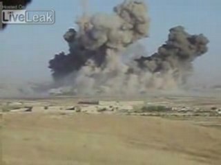 US B1 bomber Drops 4 2000 lb bombs for UK troops