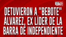 Detuvieron a "Bebote" Álvarez, ex líder de la barra de Independiente
