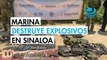 Operativo Sable: Marina destruye 49 explosivos y asegura armamento en Sinaloa