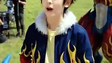 Digimon Live-Action Set Armor Digivolutionデジモン実写撮影現場：アーマー進化