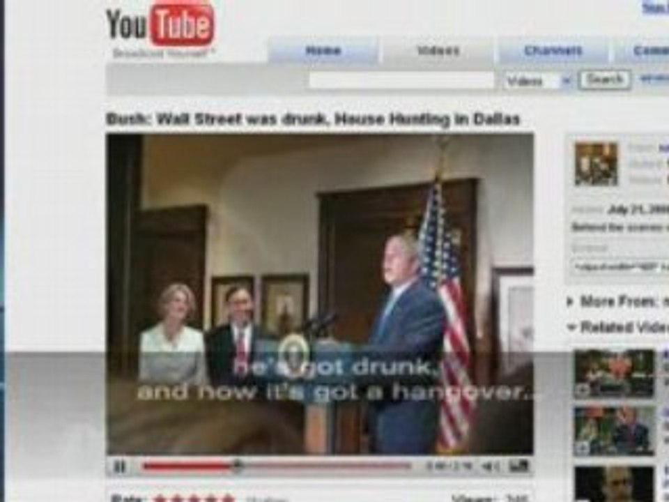 Bush, unaware, on the record