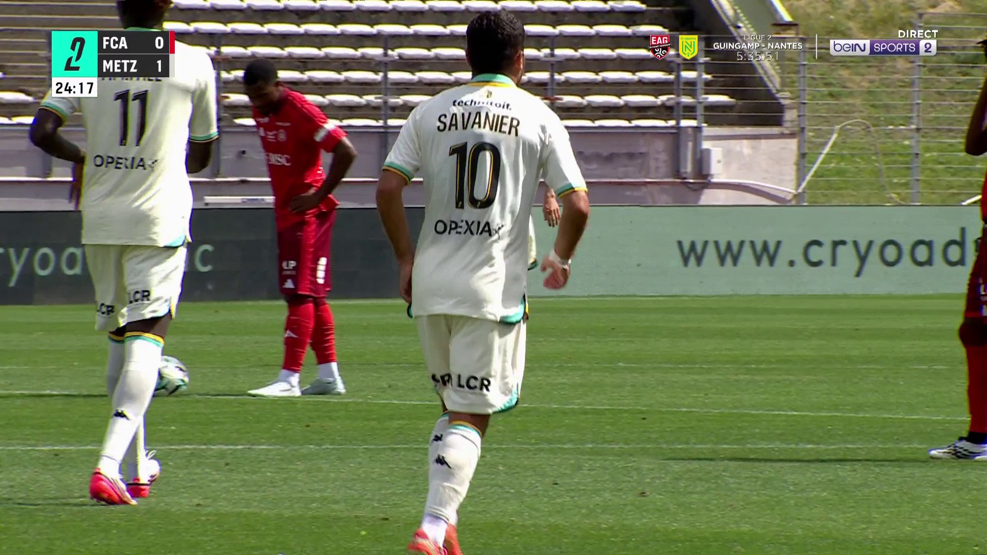 Ligue 2 : Savanier ouvre le score face à Annecy sur u  n subtil coup-franc !