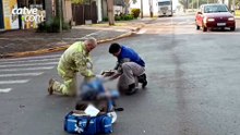 Motociclista fica ferida em acidente com carro em Toledo