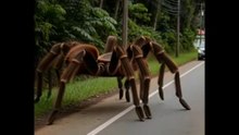 mutierte Riesenspinne besucht Kleinstadt