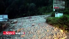 Trabzon'da etkili sağanak; Uzungöl'de taşkın