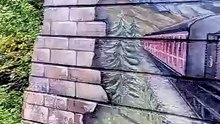 Danksy art mural Benderloch railway bridge