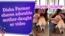 Disha Parmar’s daughter Navya gets into a playful fight with mom over their pet