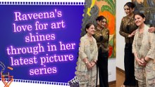 Raveena Tandon attends Kiran Chopra's art exhibition in Mumbai, shares beautiful glimpses