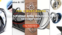 Cheap & Best Top 5 Phone Ring Holders For Secure Grip Unboxing & Review - Mini Finger Ring Holder Stand Grip 360 Rotatin...