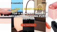 Cheap & Best Top 5 Handbag Insert Organizers Ending Purse Clutter Unboxing & Review - Dustproof Felt Liner for Longchamp...