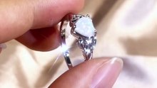 “Would you wear this heart-shaped opal ring for your special moment? 🤍💍”