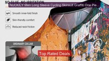 NUCKILY Men Long Sleeve Cycling Skinsuit Graffiti One Piece Bike Su... -- Top Rated 2026 | Buy Now!